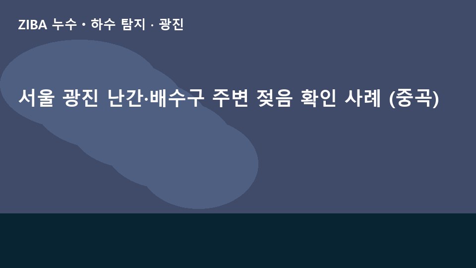 서울 광진 난간·배수구 주변 젖음 확인 사례 (중곡)