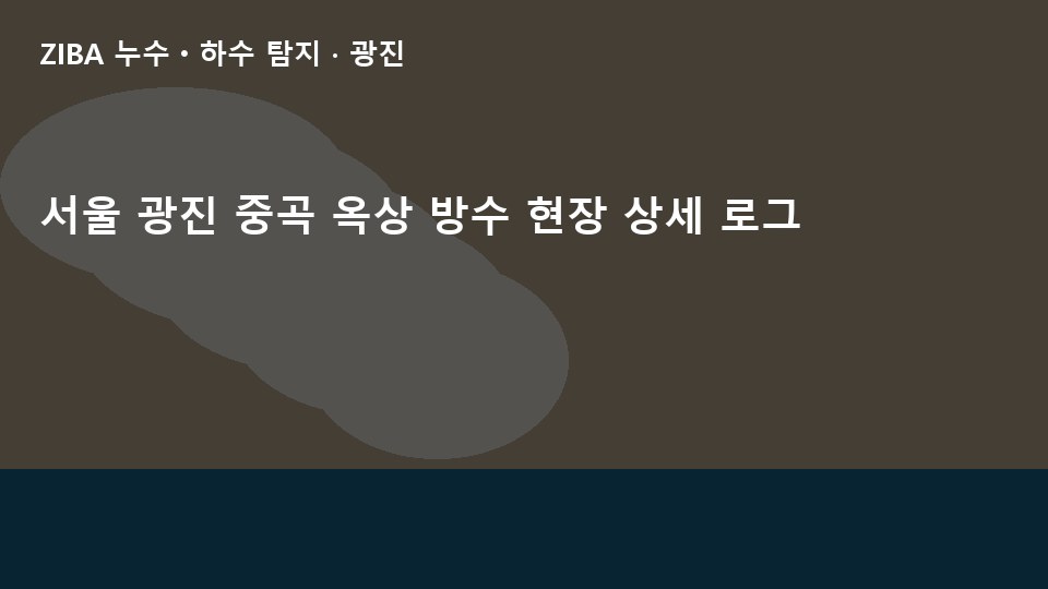 서울 광진 중곡 옥상 방수 현장 상세 로그