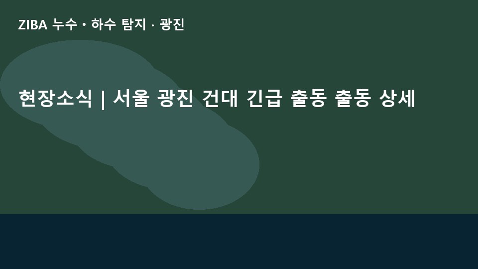 현장소식 | 서울 광진 건대 긴급 출동 출동 상세