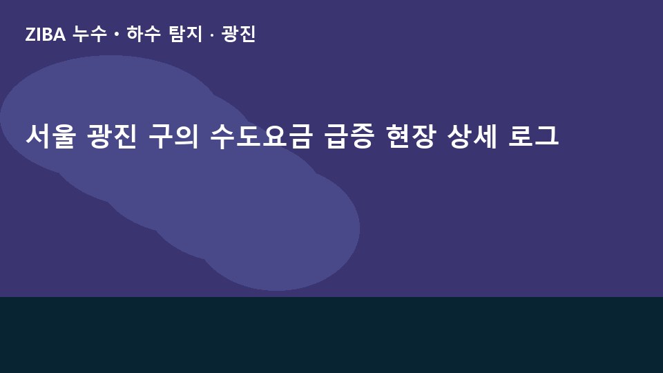 서울 광진 구의 수도요금 급증 현장 상세 로그